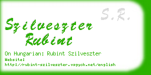 szilveszter rubint business card